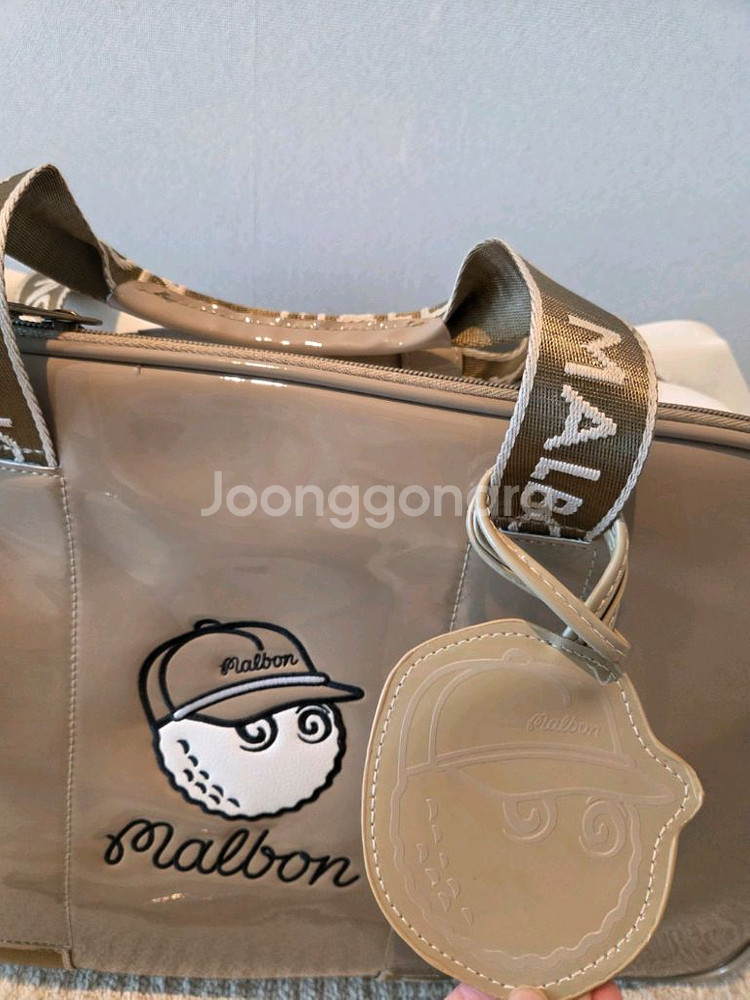 말본골프백 캐디백 보스턴백 애나멜 베이지--3