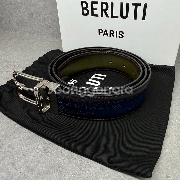 벨루티 스크리토 레터링 벨트--2