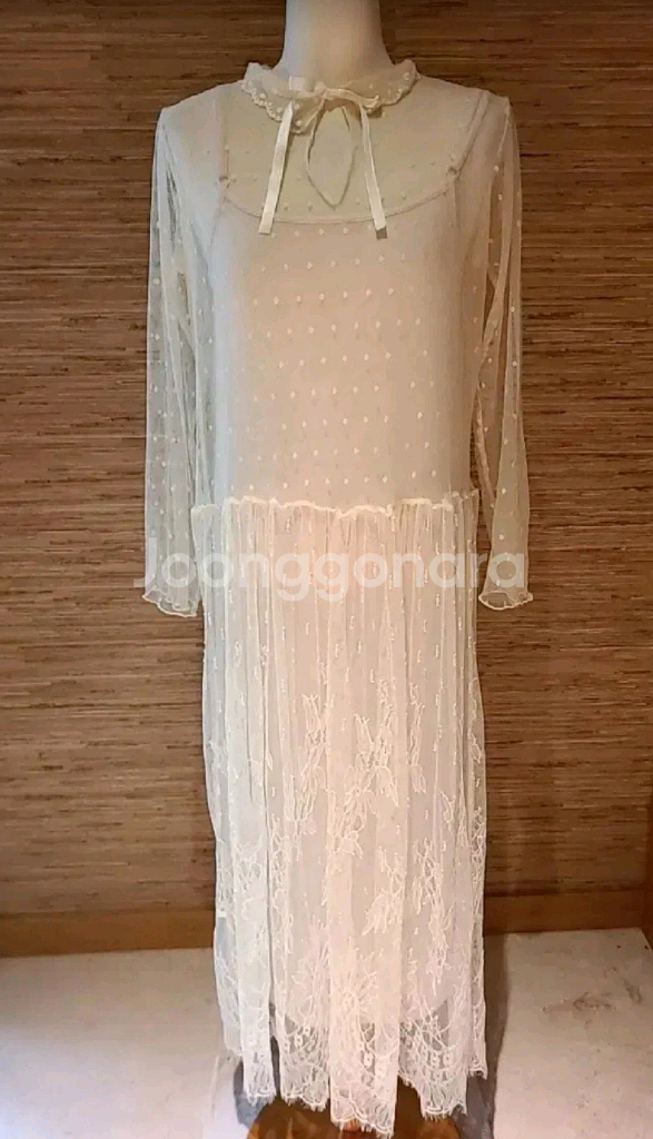 시스루 2부 드레스 겸 레이어드 원피스--4