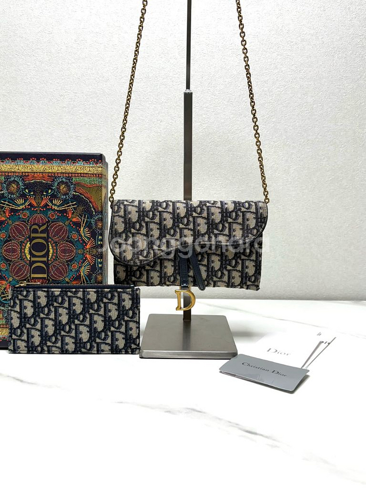 (백화점)디올 오블리크 새들 WOC 체인 지갑 크로스백--0