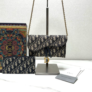 (백화점)디올 오블리크 새들 WOC 체인 지갑 크로스백