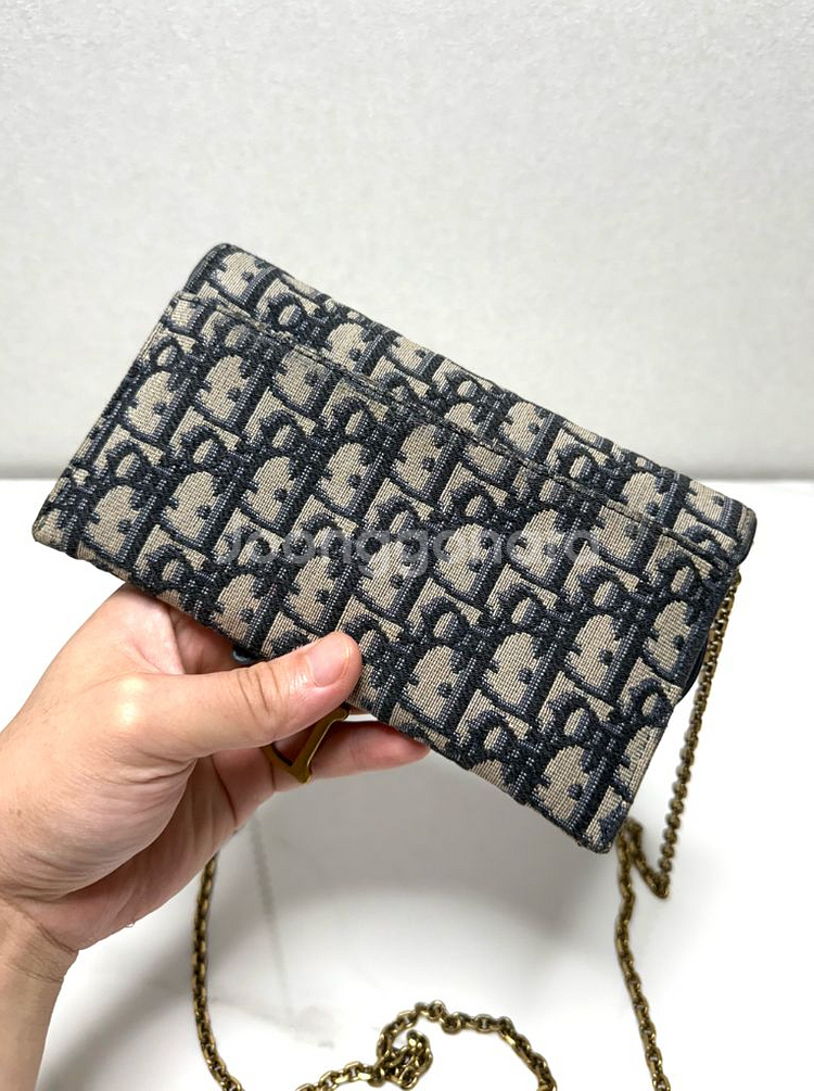 (백화점)디올 오블리크 새들 WOC 체인 지갑 크로스백--2