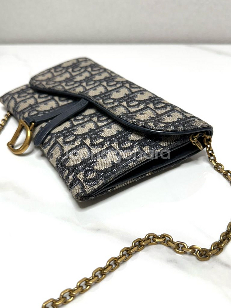 (백화점)디올 오블리크 새들 WOC 체인 지갑 크로스백--3