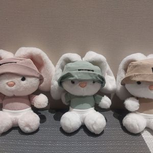 봉제정품)예쁜벙어리모자쏙힙합레빗토끼13cm키링 미개봉