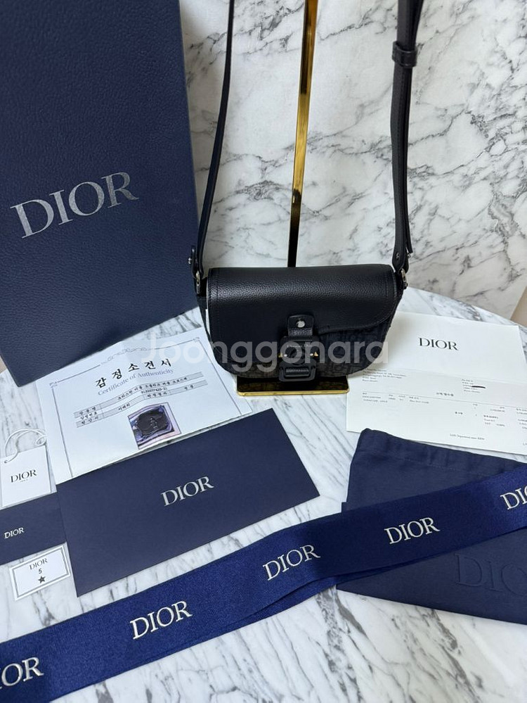 디올 오블리크 새들 미니 플랩 메신저백 크로스백--7