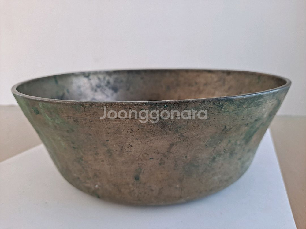 큼직하고 묵직한유기 푼주 놋그릇--1