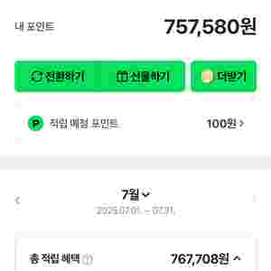 네이버페이 포인트 팝니다 757580