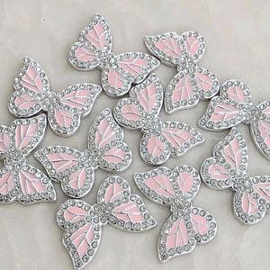 파츠 나비 실버핑크 10개 일괄