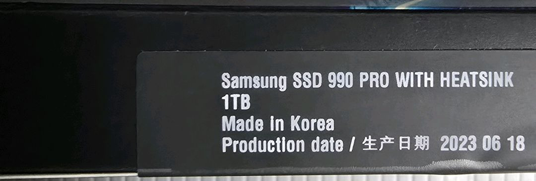 삼성 990pro 1tb 히트싱크 버전 팝니다 ssd--1