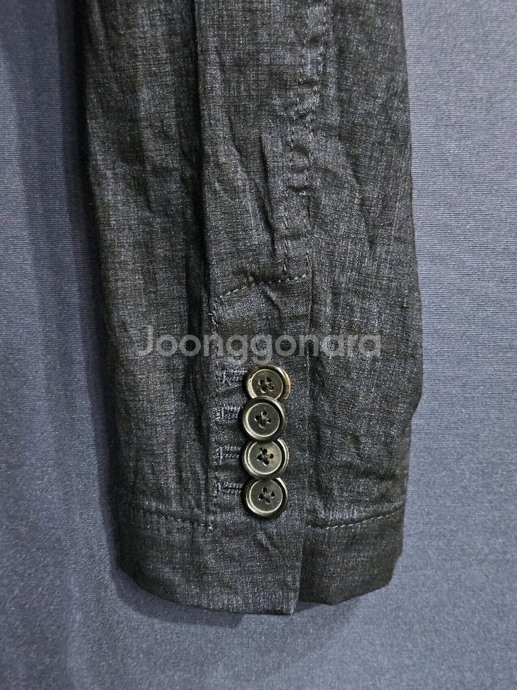 타임옴므 차콜컬러 남성 슬림핏 100 마혼방 정장자켓--4