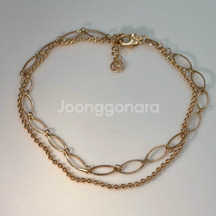 14k 두줄 팔찌--0