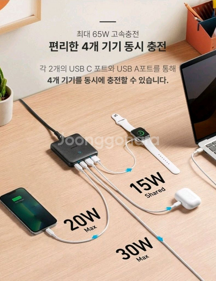 앤커 PowerPortAtomIII 65W 멀티 충전기--1