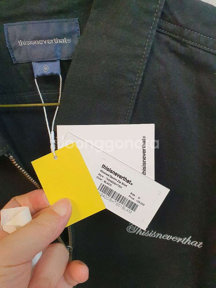디스이즈네버댓 데님 집업 셔츠--1