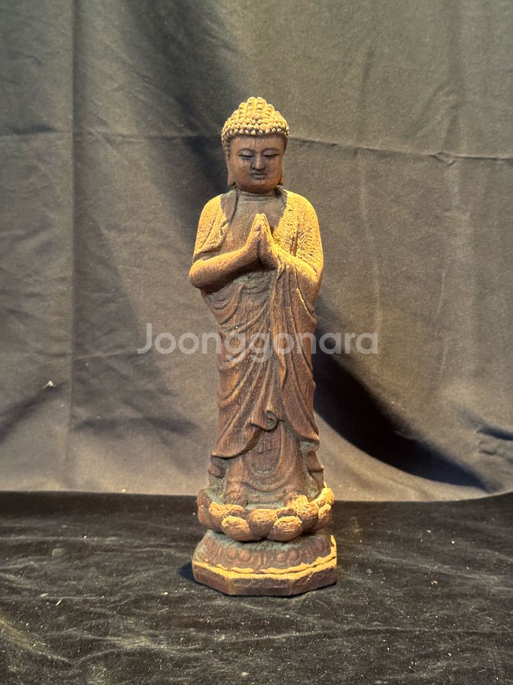 [골동품/불상] 목제 합장불 입상 불상 입불--0