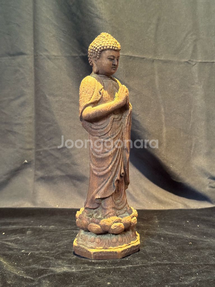 [골동품/불상] 목제 합장불 입상 불상 입불--3
