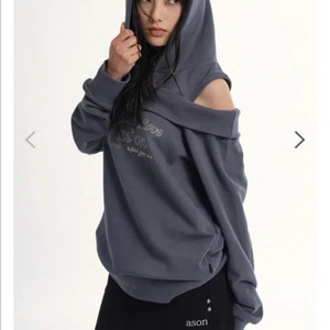 애즈온 키코 후드 SWEATSHIRT 차콜