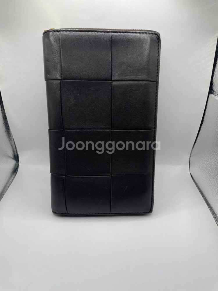 [감정서] 보테가베네타 맥시 지퍼돌이 장지갑 다크 브라--1