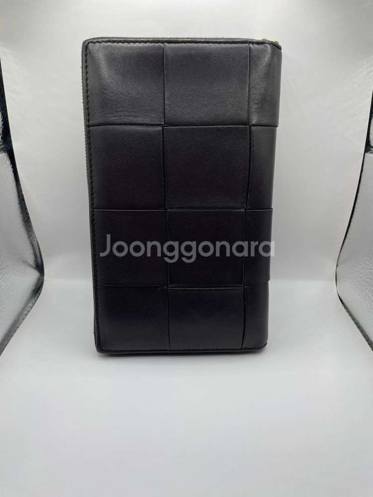 [감정서] 보테가베네타 맥시 지퍼돌이 장지갑 다크 브라--2