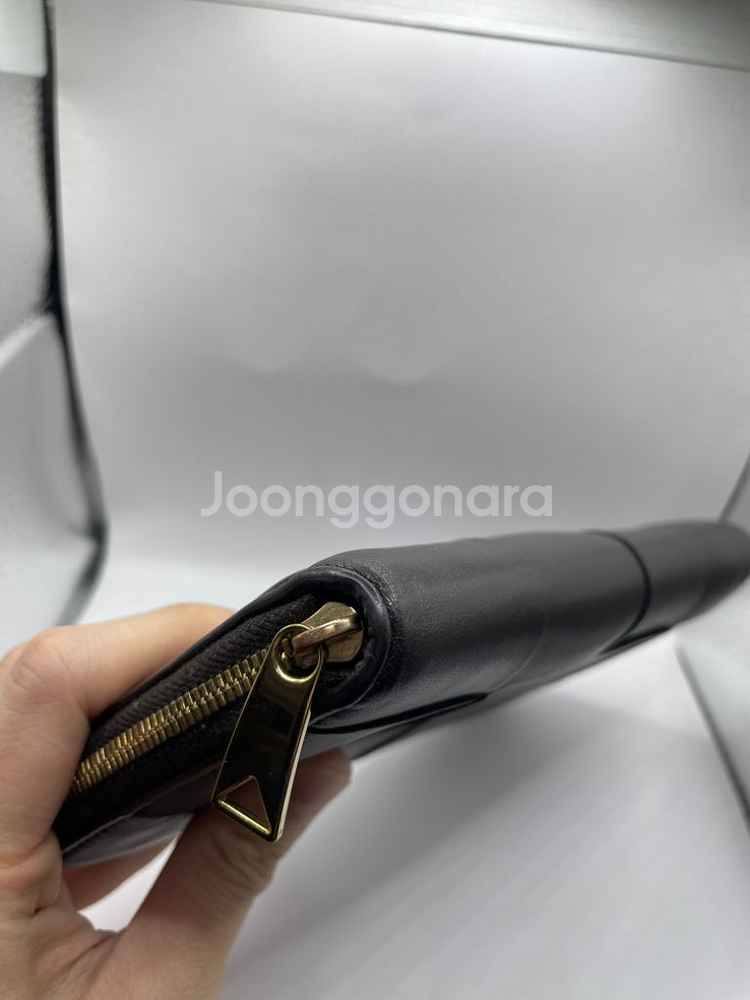 [감정서] 보테가베네타 맥시 지퍼돌이 장지갑 다크 브라--4