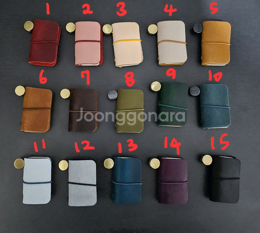 다꾸 초미니 가죽 다이어리 15종--0