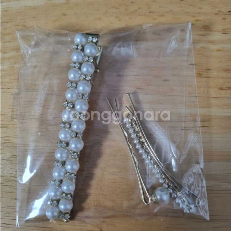 진주 헤어핀 세트--0