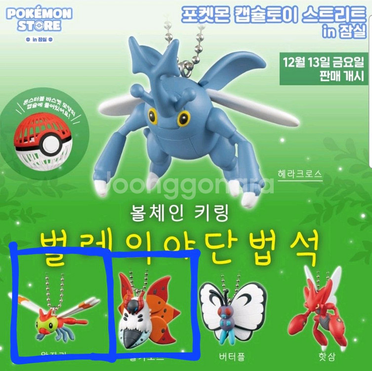 포켓몬센터 한정 가챠 벌레의 야단법석 왕자리 불카모스--0