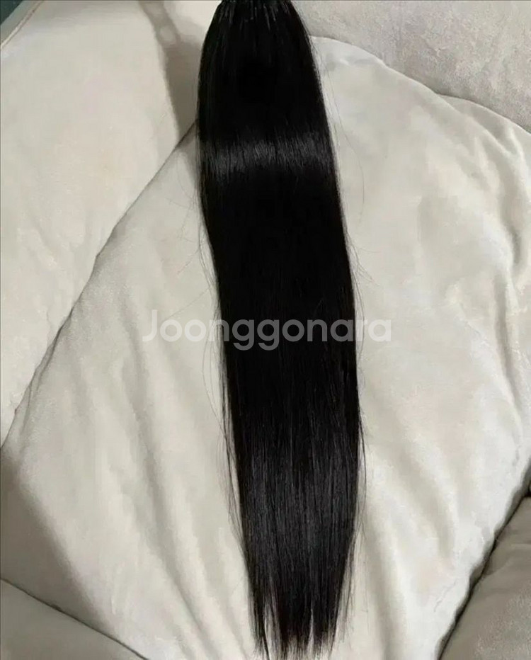 붙임머리 20인치 자연갈색~검정 한팩--0