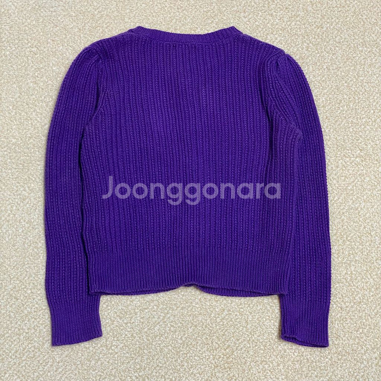 (정품) 폴로 신형 키즈 퍼플 와플 니트 가디건 3T--2