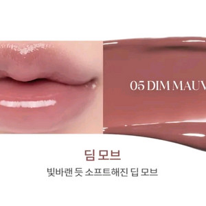 새상품 롬앤 글래스팅 컬러 글로스 05 딤모브