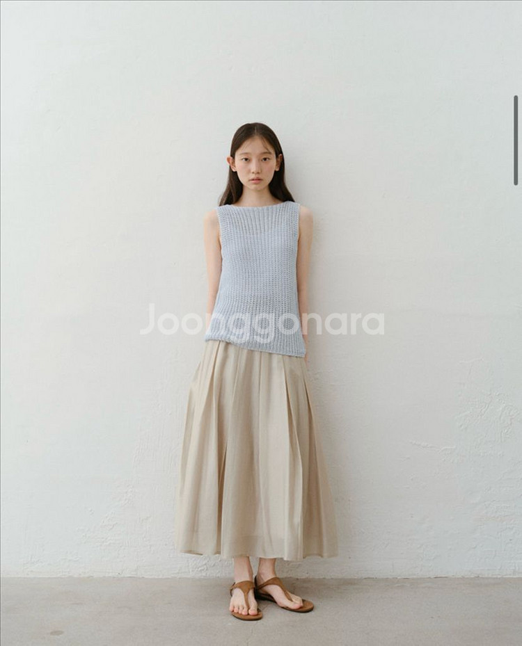 [유라고] 민소매 나시 니트 / Paper knit s--0