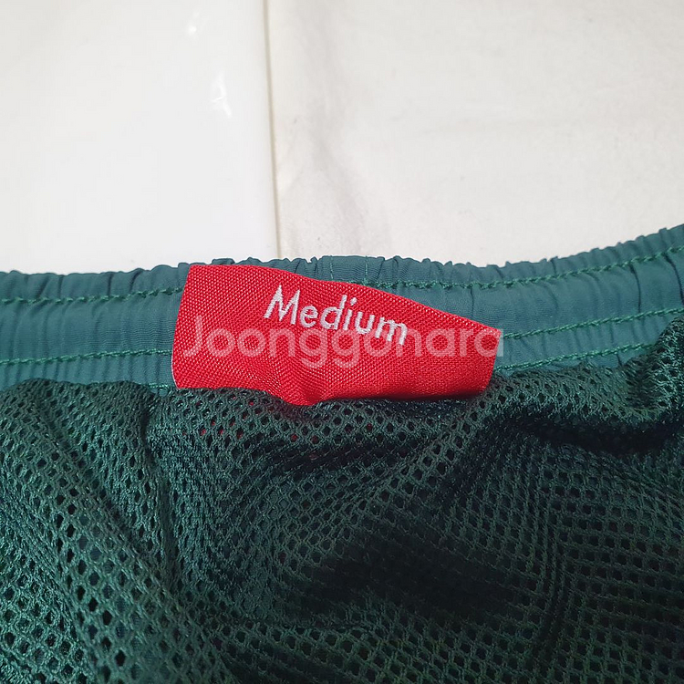 [M] 슈프림 나일론 워터 쇼츠 다크그린 수영복 반바지--3