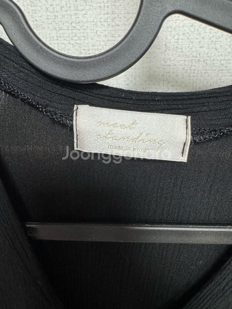 여름 롱원피스 블랙 브이넥 반팔 원피스--6