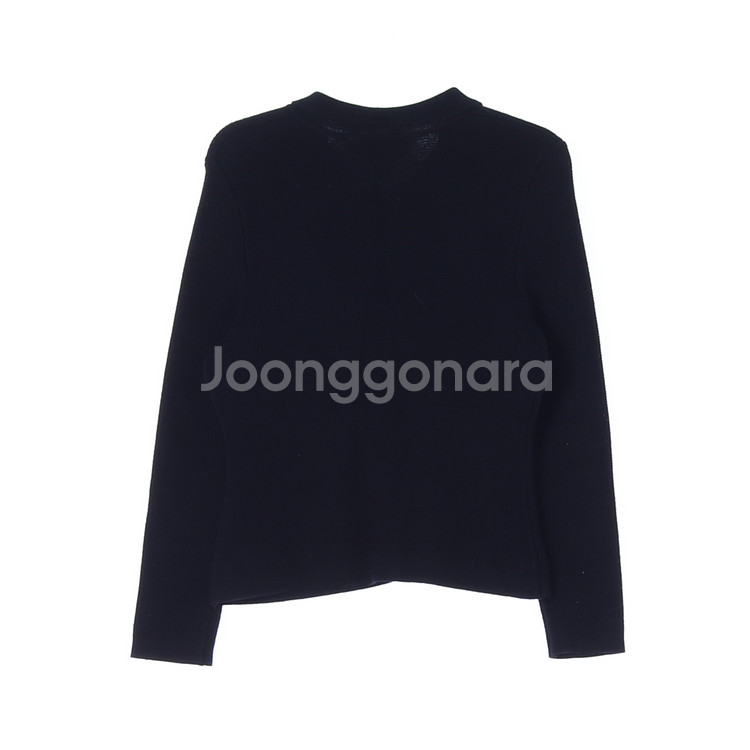 [S]자라 네이비 카라 골드버튼 니트 가디건--3