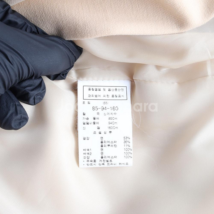 [S]듀엘 베이지 트렌치코트 더블 코트--7