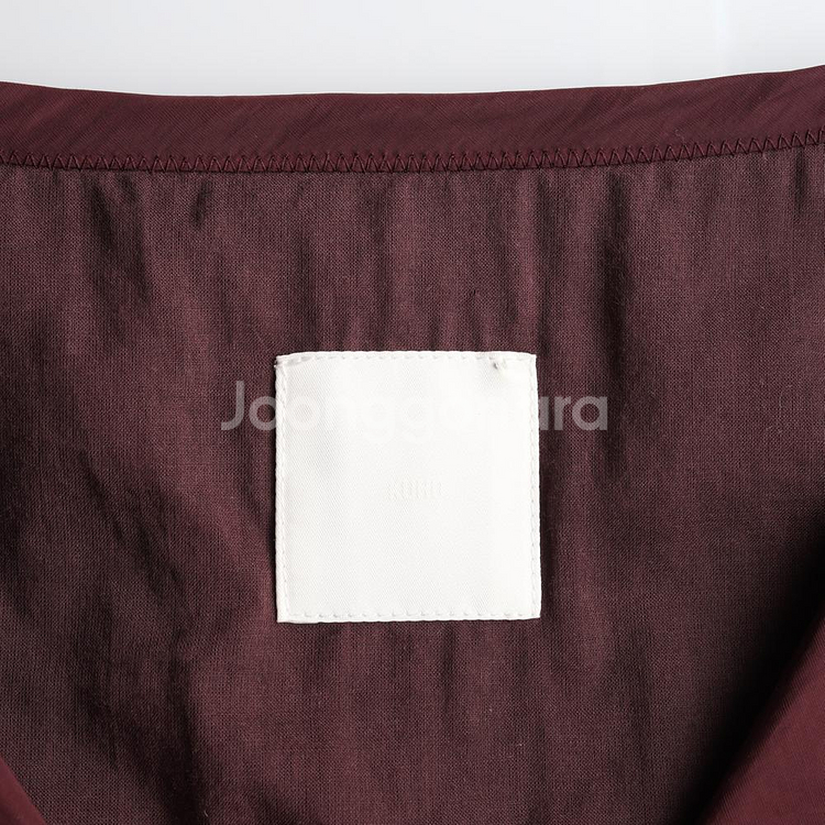 [S]구호 버건디 러플 카라 민소매 집업 원피스 드레스--5