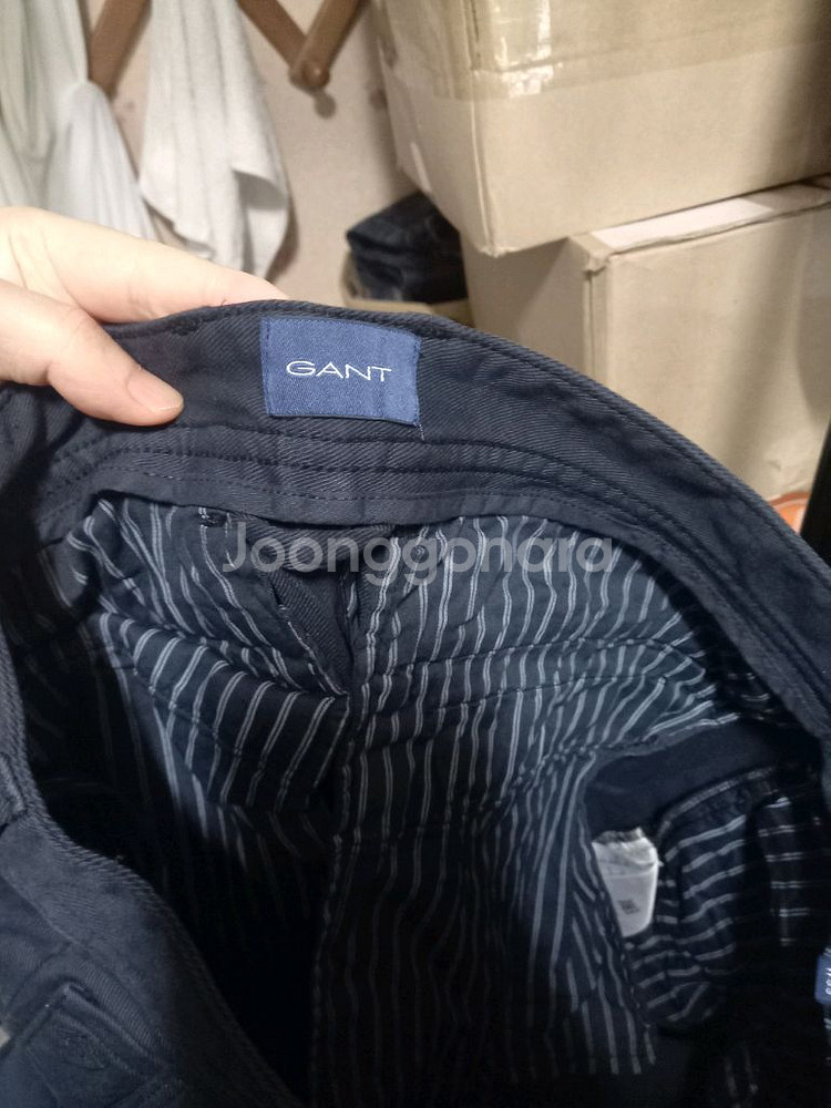 [간트(GANT)]네이비 치노 면바지 32사이즈--4