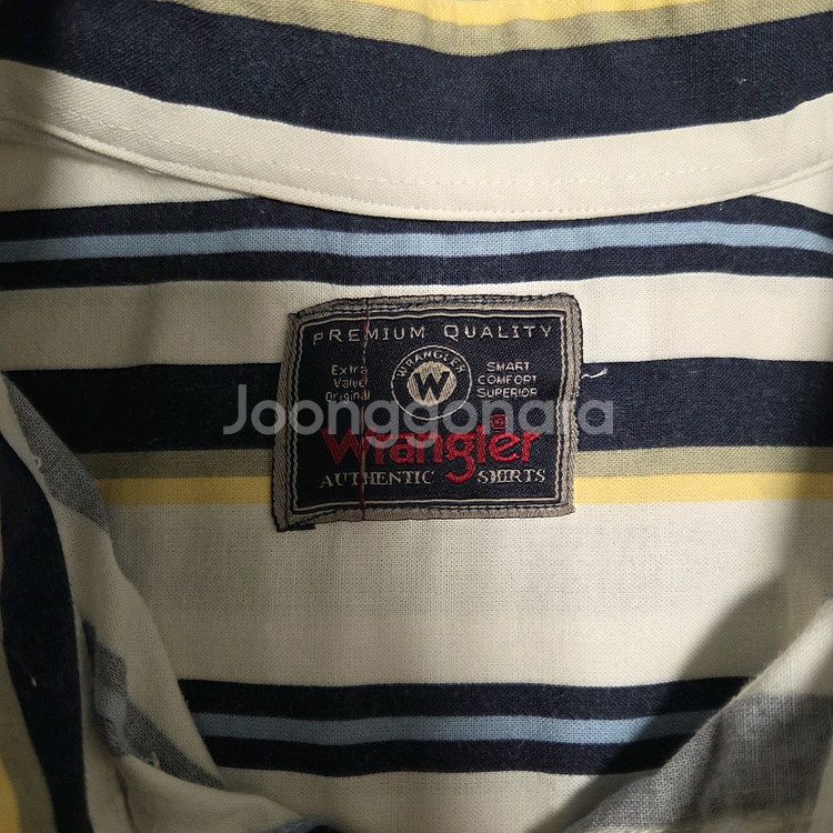 Wrangler 빈티지 스트라이프 반팔 셔츠 XL--5