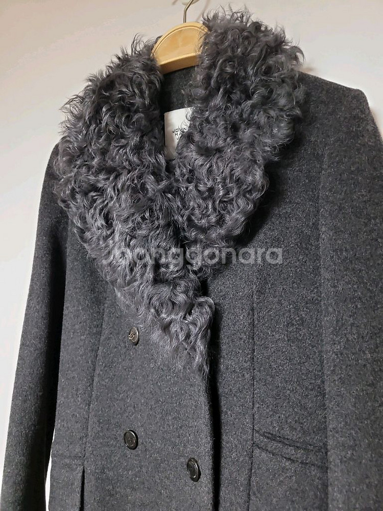 새상품급 쟈니헤잇재즈 양털카라 울 자켓--1