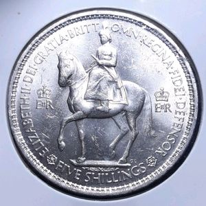 영국 미사용 1953년 엘리자베스2세 대관식 5실링 기