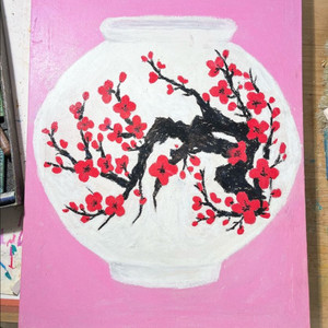 달항아리 매화 그림 액자