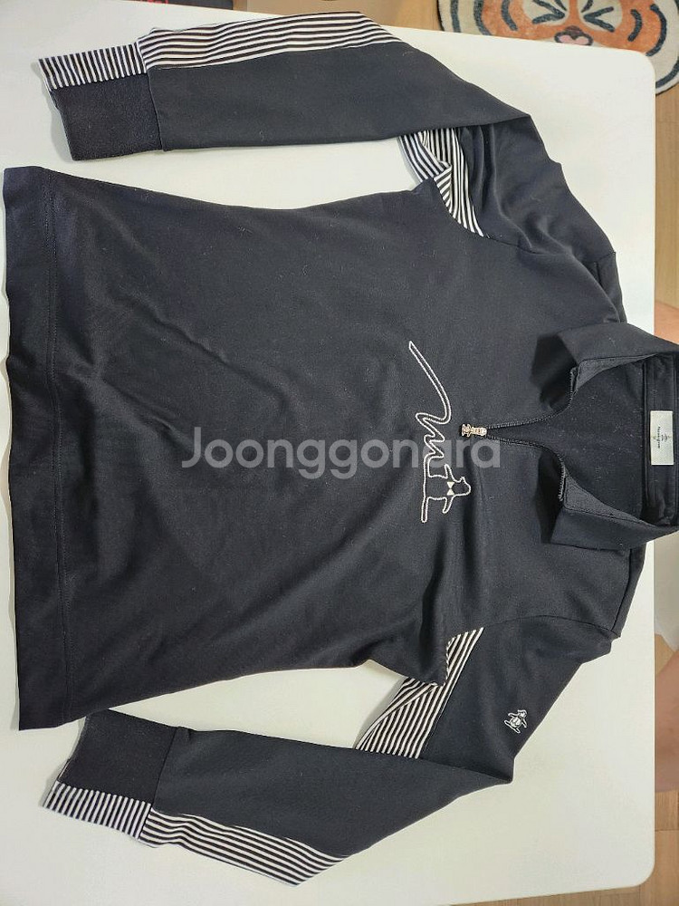 먼싱웨어 골프 반집업 긴팔 티셔츠--0