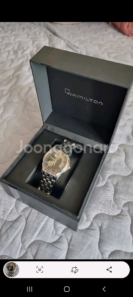 해밀턴 재즈마스터 오픈하트 40mm 검판--1