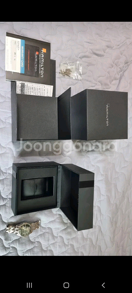 해밀턴 재즈마스터 오픈하트 40mm 검판--3