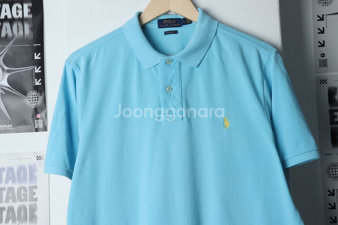 (L-XL) 폴로 랄프로렌 반팔 카라 티셔츠 수선자국--0
