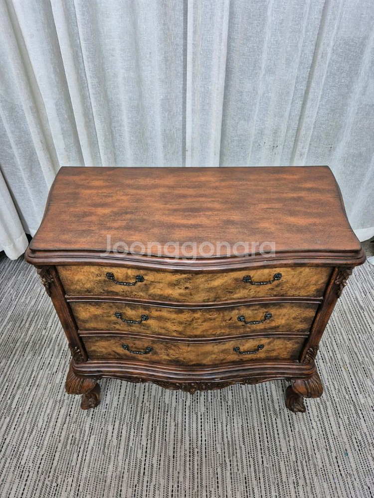 수입 엔틱 원목 3D 체스트--1