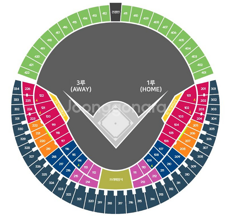 7월17,18일 엘지 vs 롯데 1루 오렌지석,외야석--0