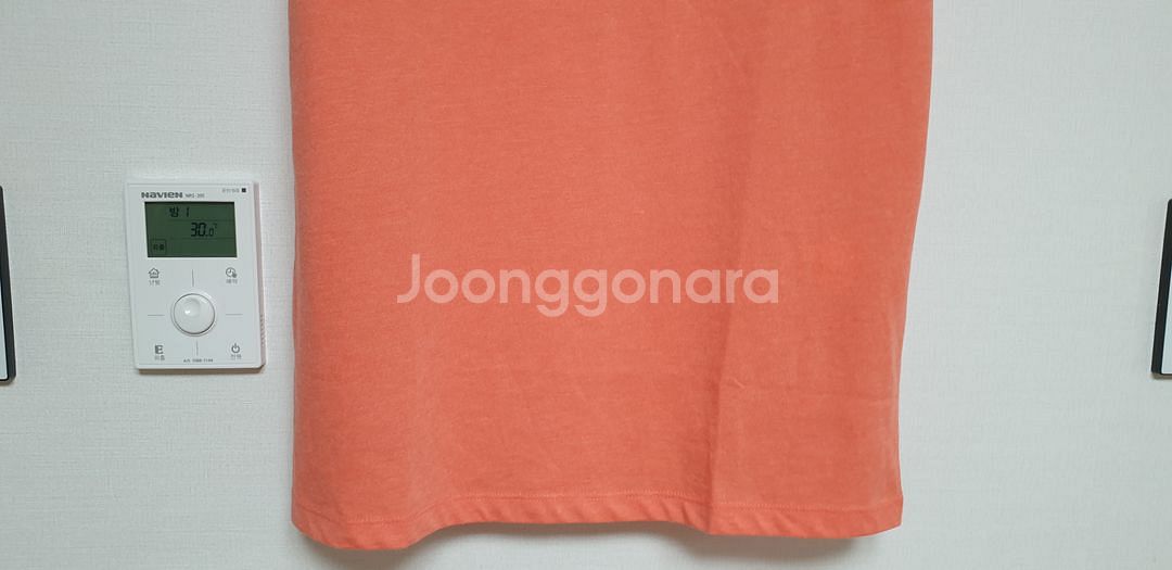 (미착용)게스 반팔 라운드 티셔츠 M 오렌지색 남녀공용--2