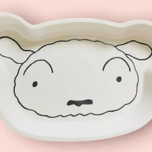 흰둥이 멜라민 접시