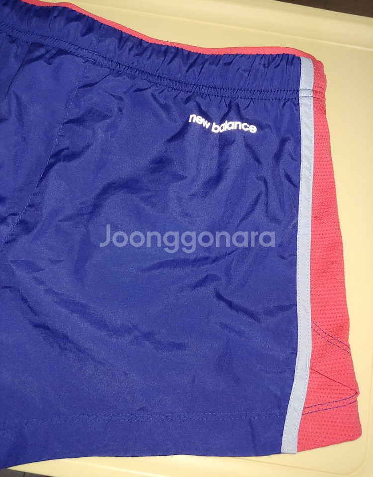 뉴발란스 정품 여성숏팬츠 운동복 청색+ 핑크배색--3