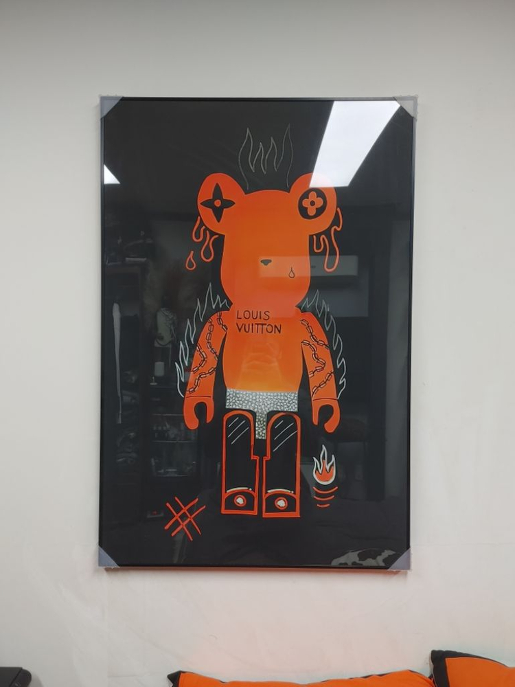 루이비통 베어브릭 카우스 피규어 대형 그림 액자 소품--7